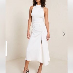 A.L.C Inez Satin Midi White Dress NWT